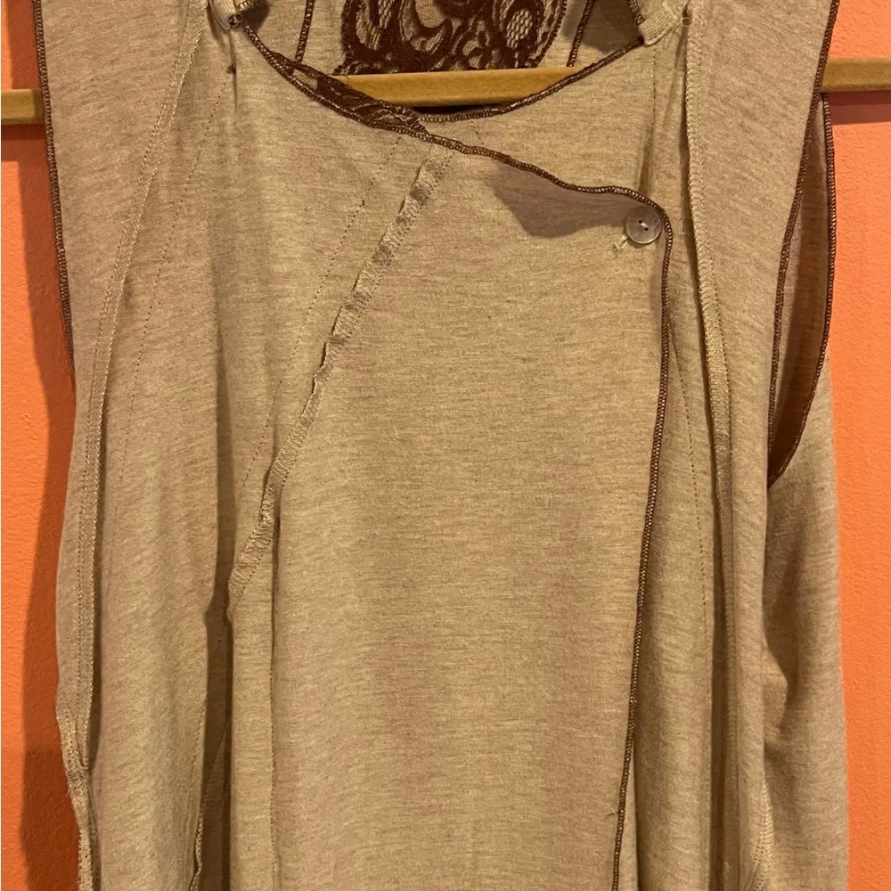 Anthropologie Tiny Brand Sleeveless Lace Cream Tank Size Small - Picture 5 of 8